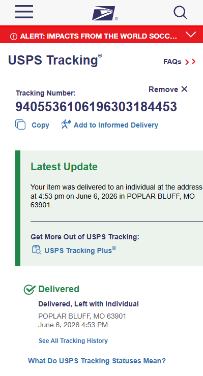 Tracking Number Proof 9